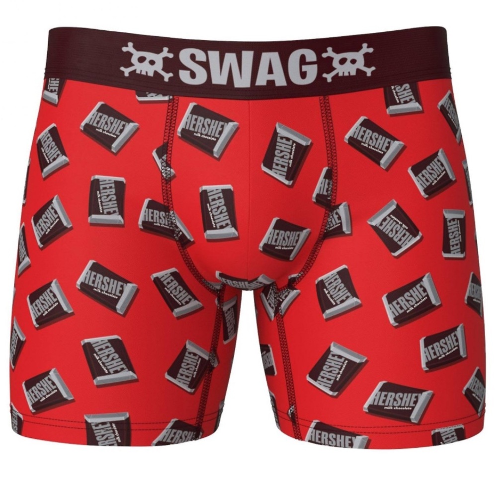 Hershey's‎ Mens Boxer Briefs Size Large Red